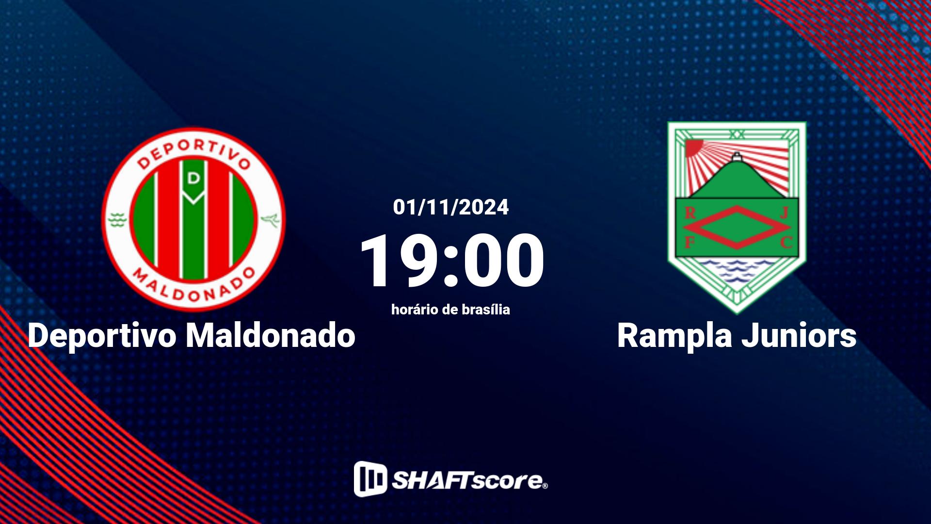 Estatísticas do jogo Deportivo Maldonado vs Rampla Juniors 01.11 19:00