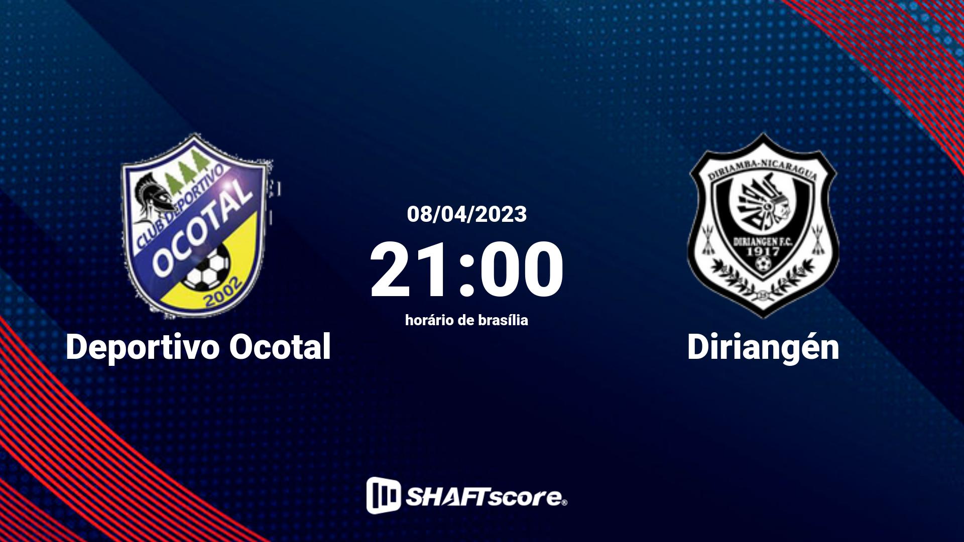 Estatísticas do jogo Deportivo Ocotal vs Diriangén 08.04 21:00