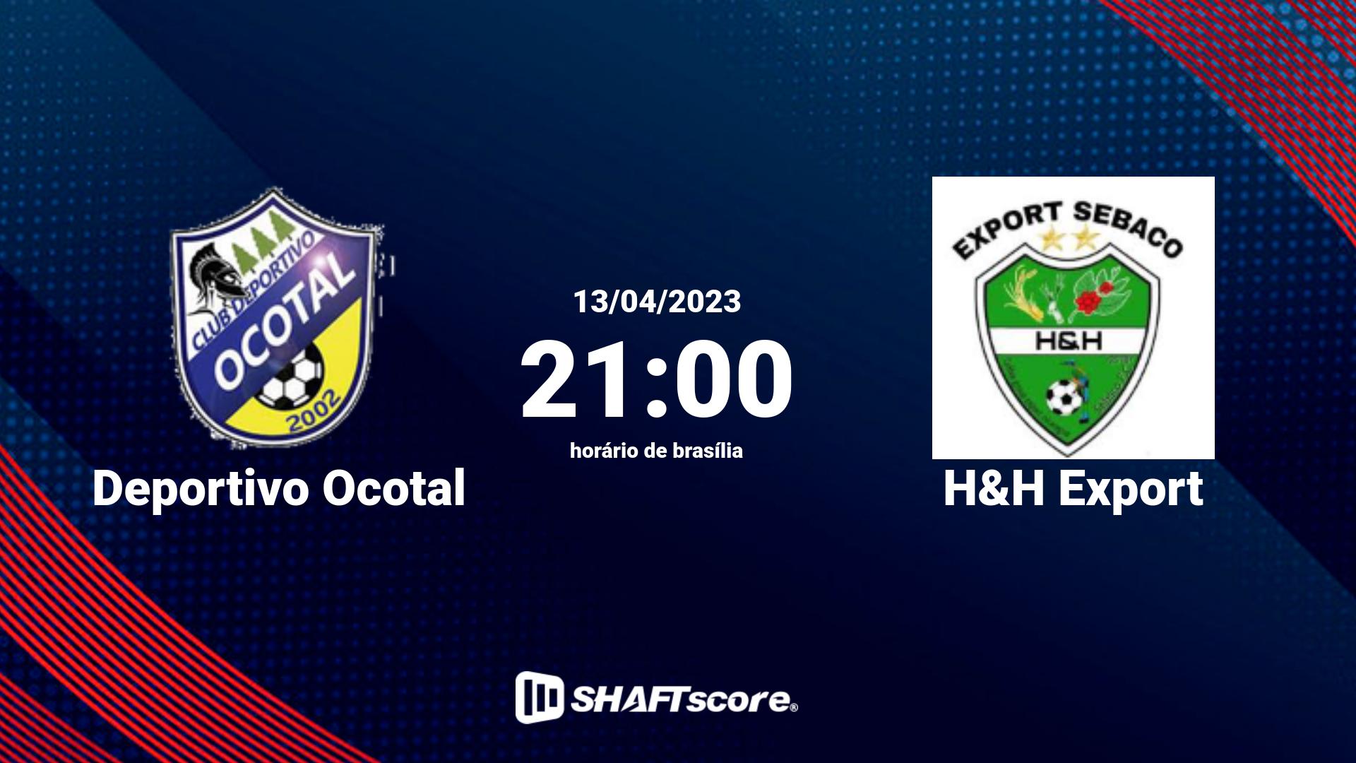 Estatísticas do jogo Deportivo Ocotal vs H&H Export 13.04 21:00