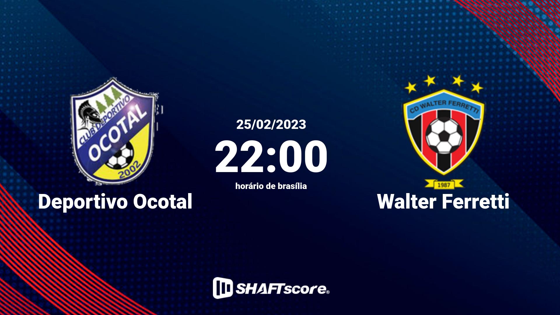 Estatísticas do jogo Deportivo Ocotal vs Walter Ferretti 25.02 22:00