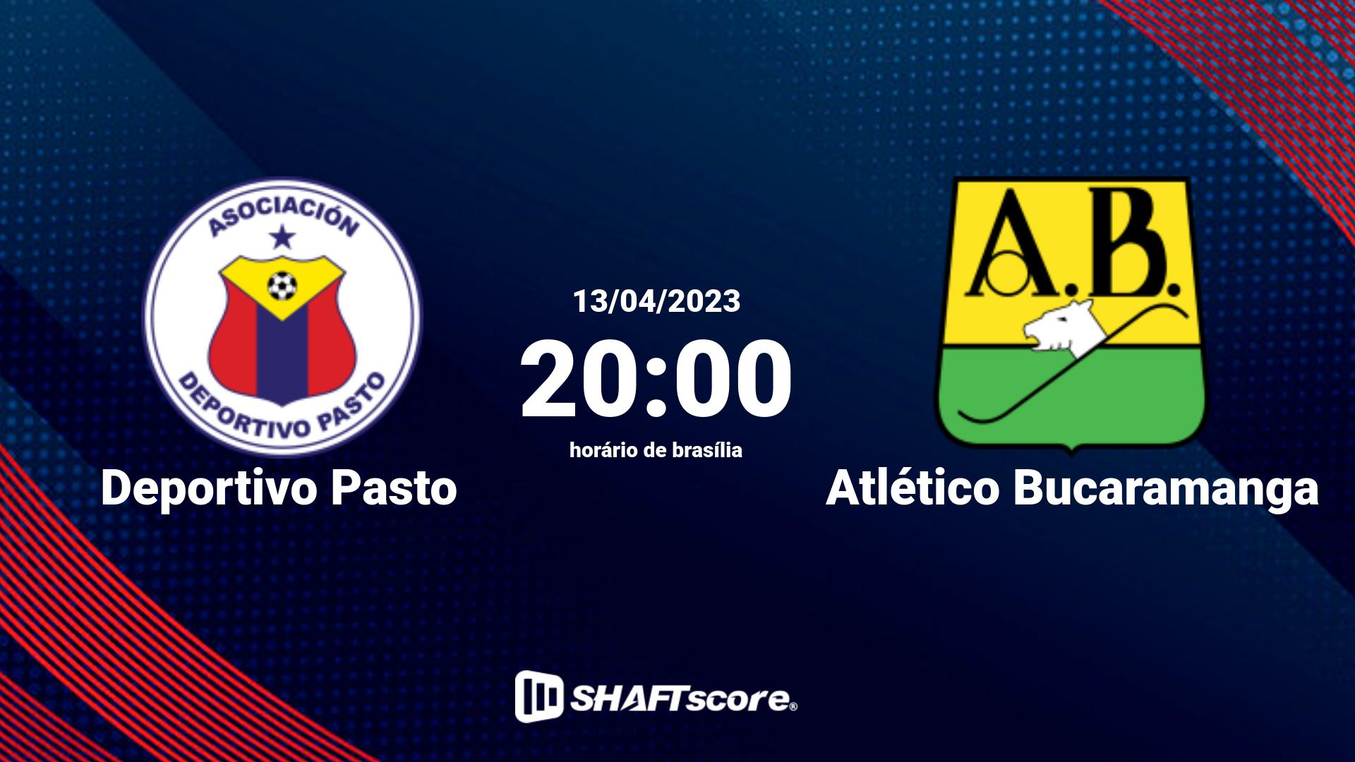 Estatísticas do jogo Deportivo Pasto vs Atlético Bucaramanga 13.04 20:00