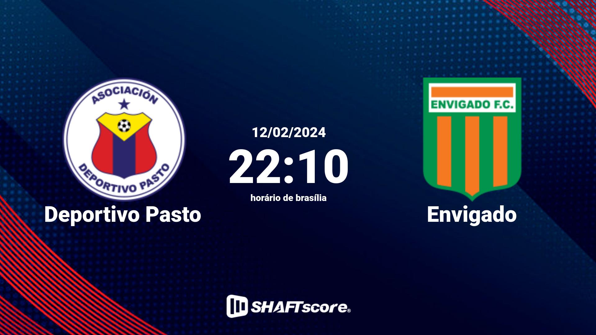 Estatísticas do jogo Deportivo Pasto vs Envigado 12.02 22:10