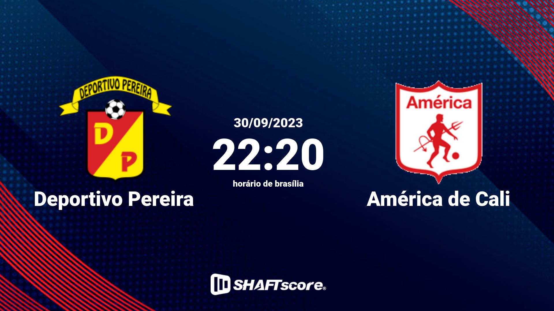 Estatísticas do jogo Deportivo Pereira vs América de Cali 30.09 22:20