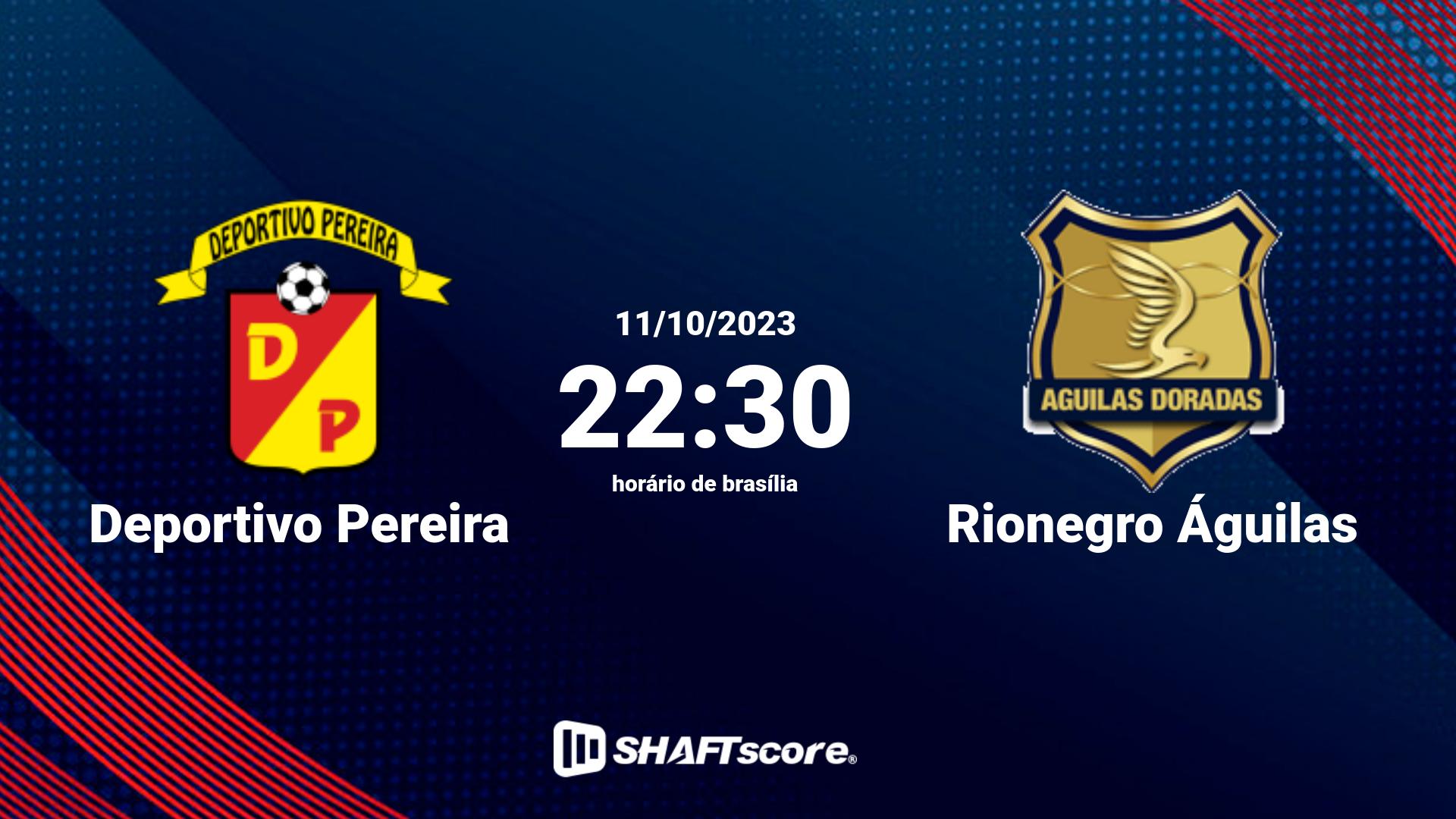 Estatísticas do jogo Deportivo Pereira vs Rionegro Águilas 11.10 22:30