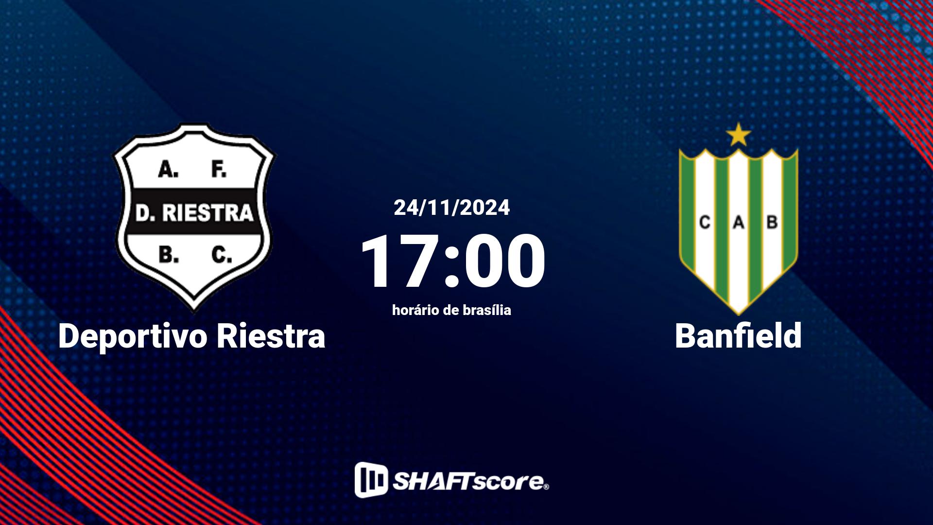 Estatísticas do jogo Deportivo Riestra vs Banfield 24.11 17:00