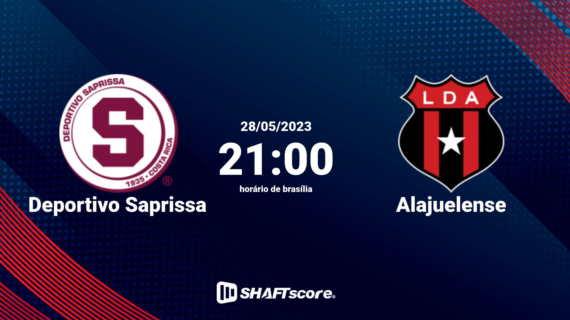 Estatísticas do jogo Deportivo Saprissa vs Alajuelense 28.05 21:00