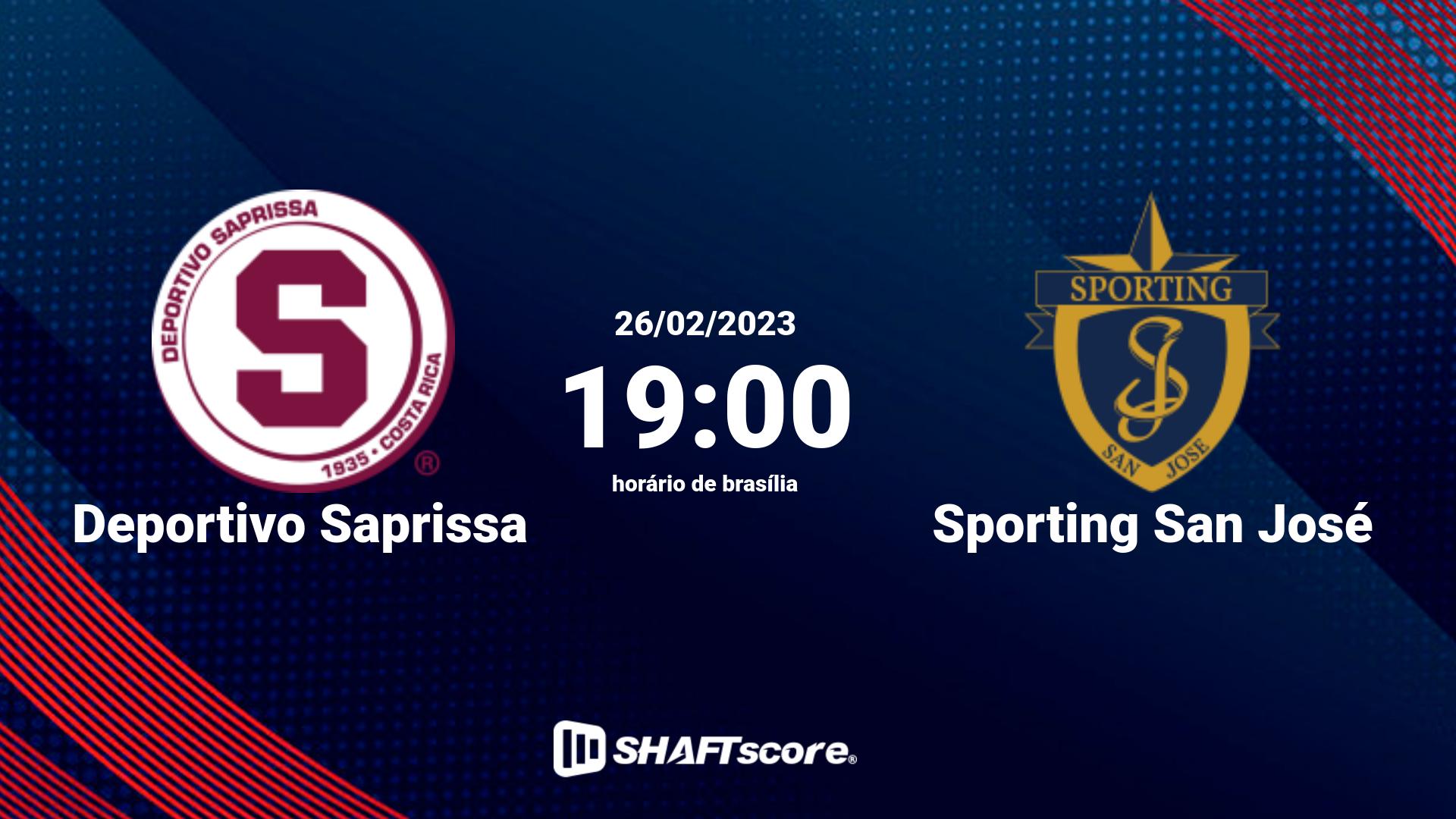 Estatísticas do jogo Deportivo Saprissa vs Sporting San José 26.02 19:00