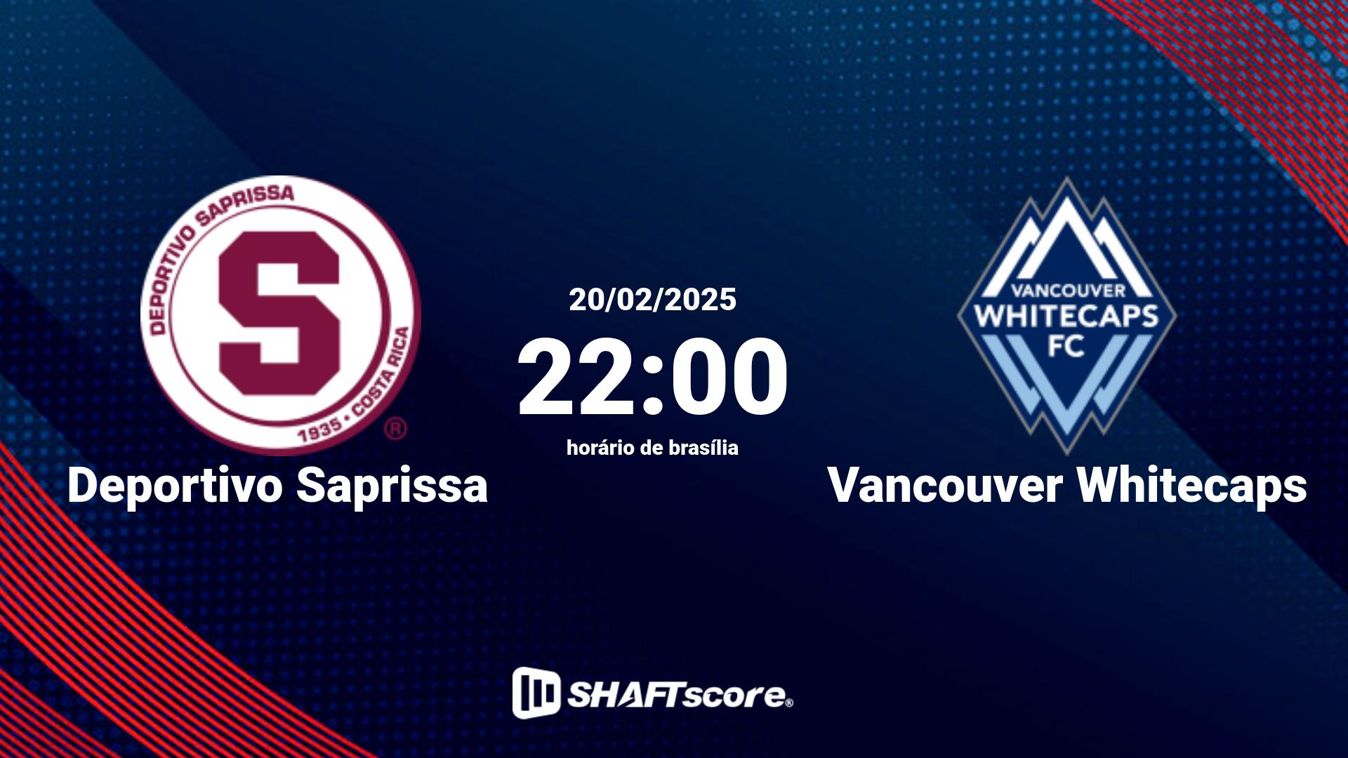 Estatísticas do jogo Deportivo Saprissa vs Vancouver Whitecaps 20.02 22:00