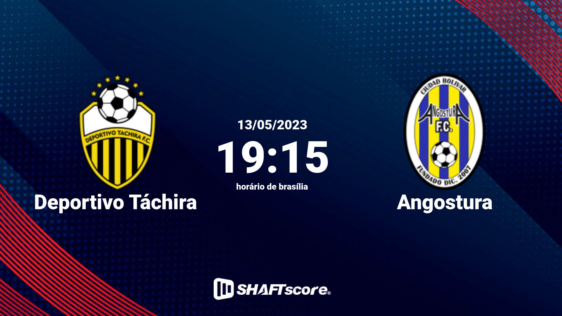 Estatísticas do jogo Deportivo Táchira vs Angostura 13.05 19:15