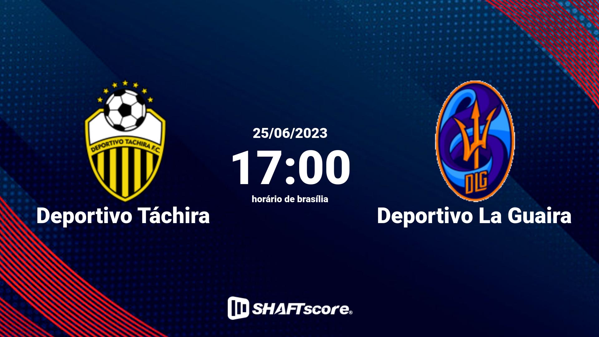 Estatísticas do jogo Deportivo Táchira vs Deportivo La Guaira 25.06 17:00