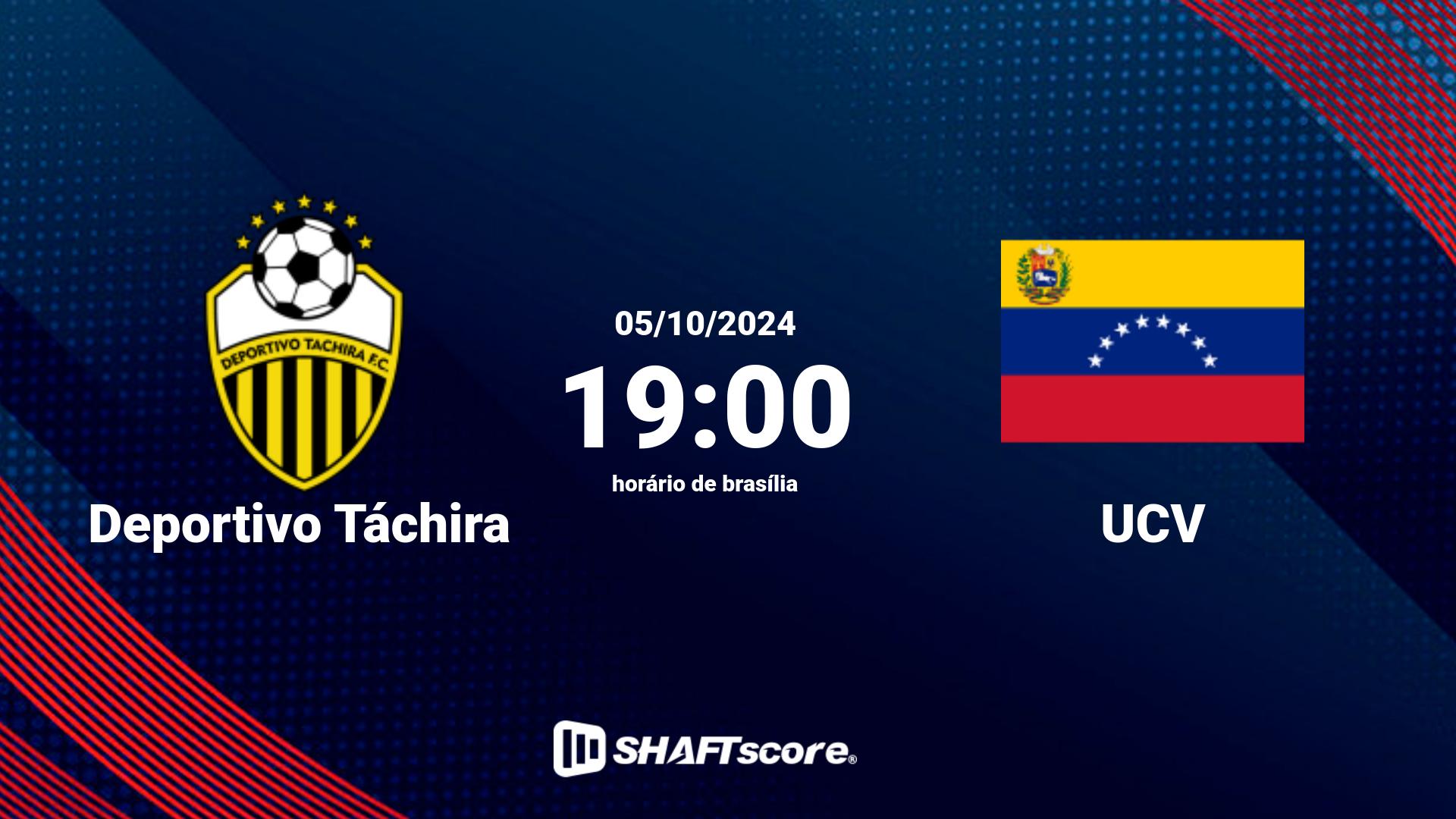 Estatísticas do jogo Deportivo Táchira vs UCV 06.10 17:00