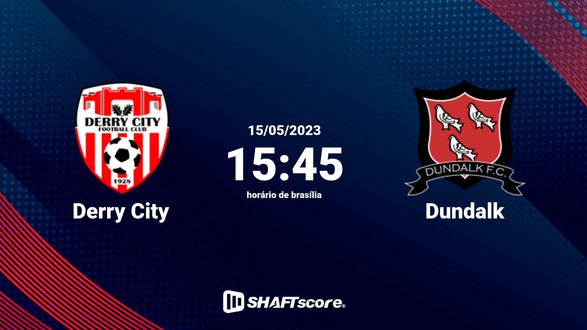 Estatísticas do jogo Derry City vs Dundalk 15.05 15:45