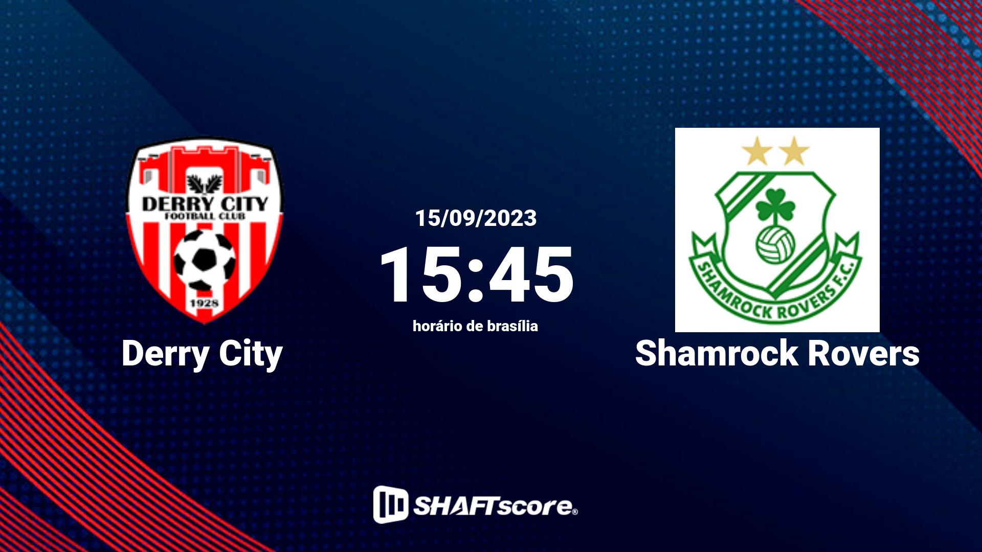 Estatísticas do jogo Derry City vs Shamrock Rovers 15.09 15:45