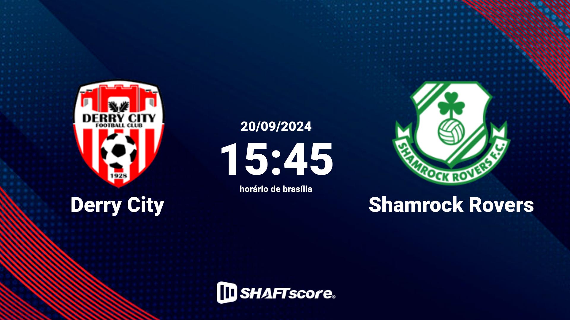 Estatísticas do jogo Derry City vs Shamrock Rovers 20.09 15:45