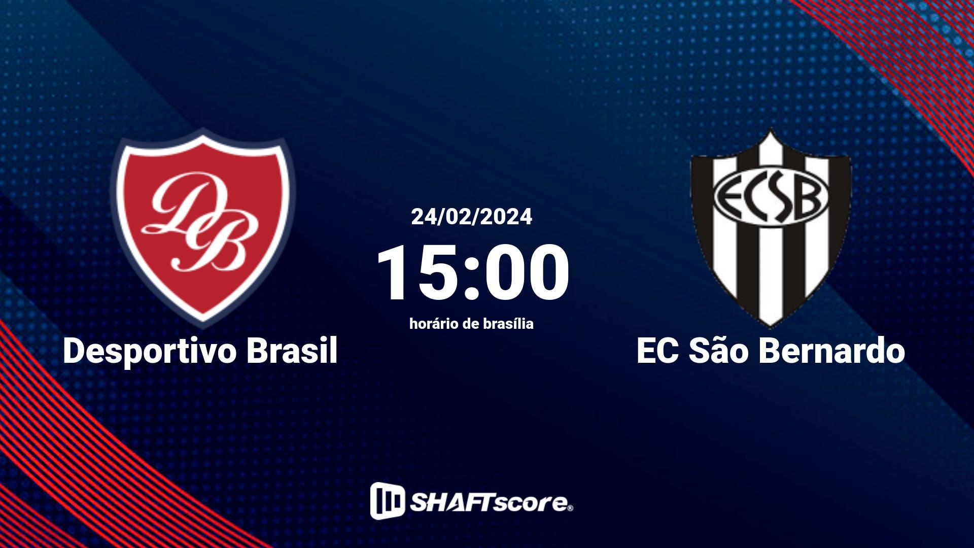 Estatísticas do jogo Desportivo Brasil vs EC São Bernardo 24.02 15:00