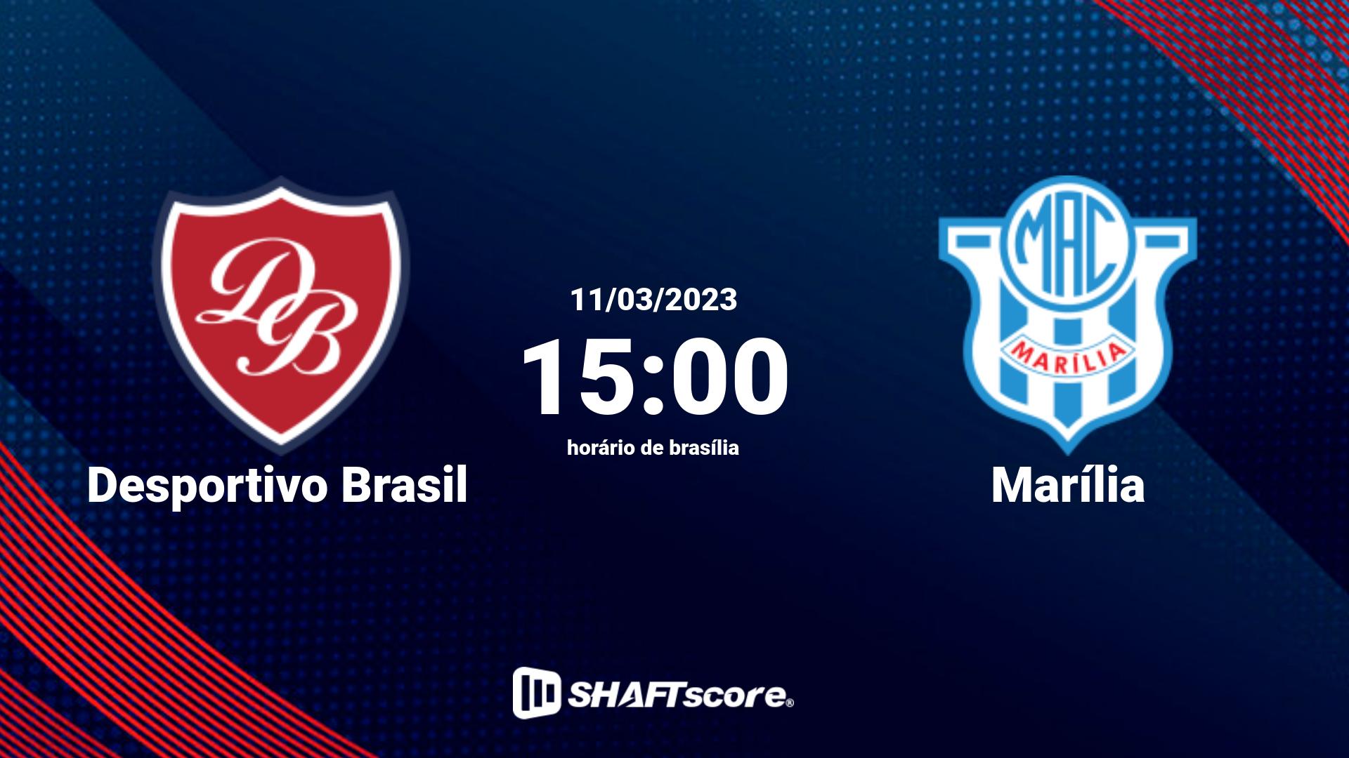 Estatísticas do jogo Desportivo Brasil vs Marília 11.03 15:00