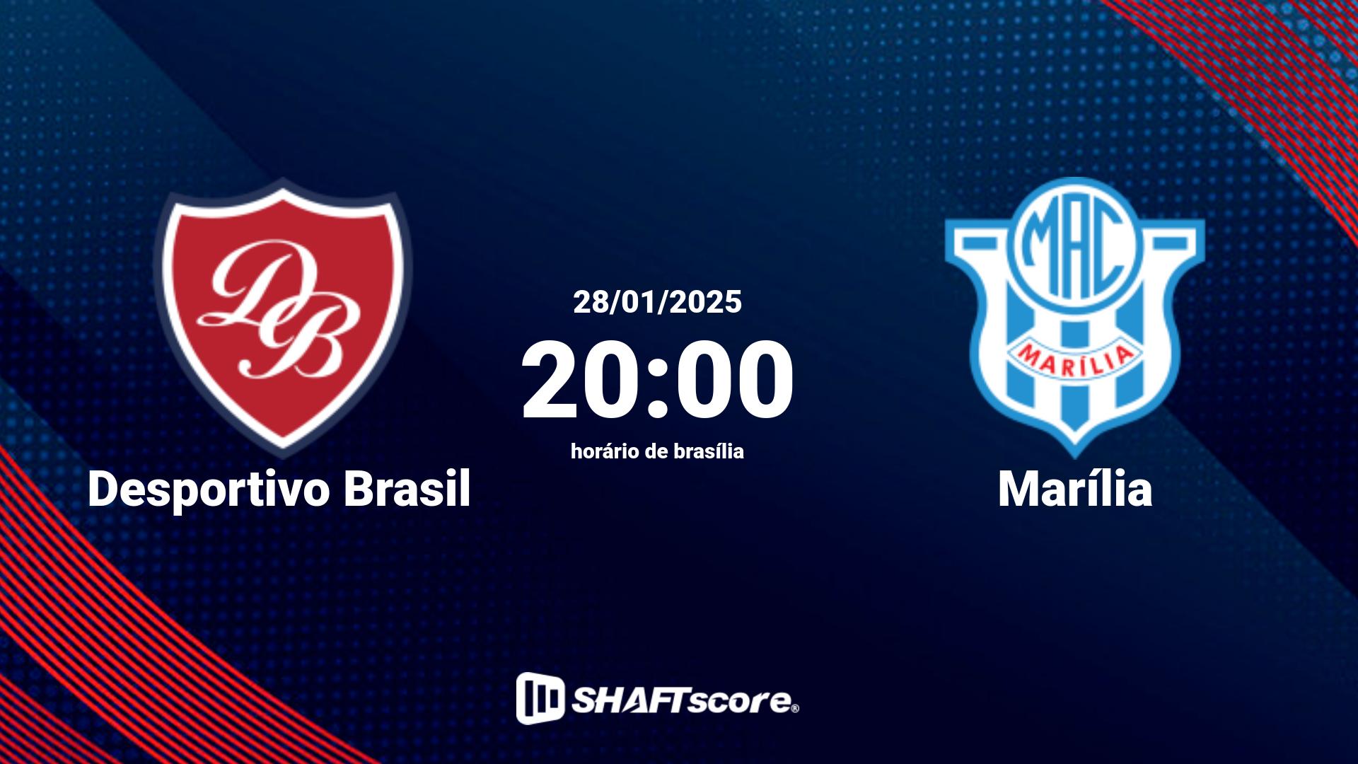 Estatísticas do jogo Desportivo Brasil vs Marília 28.01 20:00