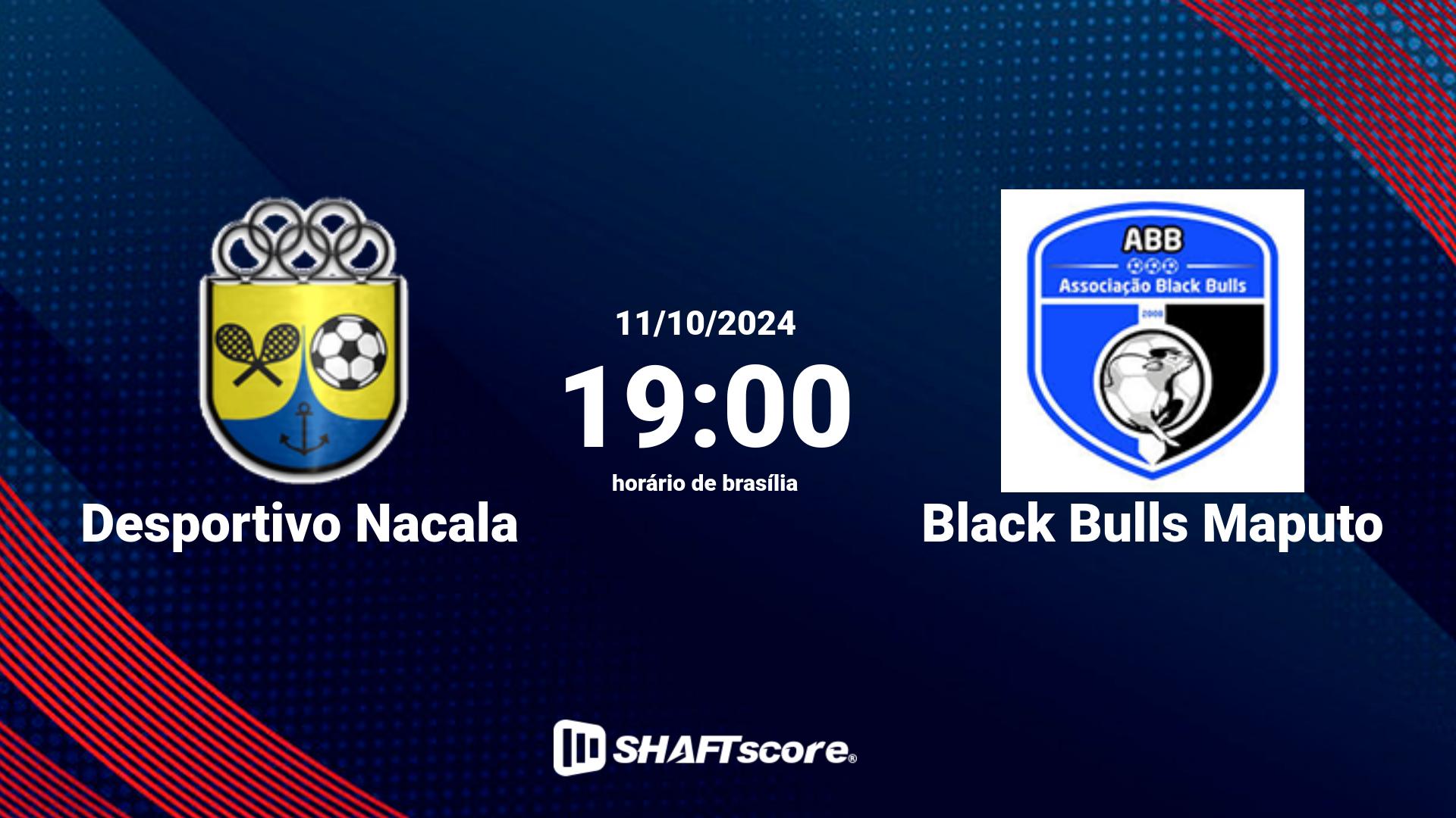 Estatísticas do jogo Desportivo Nacala vs Black Bulls Maputo 11.10 19:00