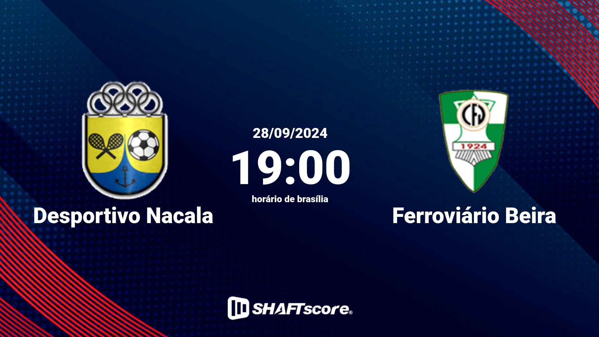 Estatísticas do jogo Desportivo Nacala vs Ferroviário Beira 28.09 19:00