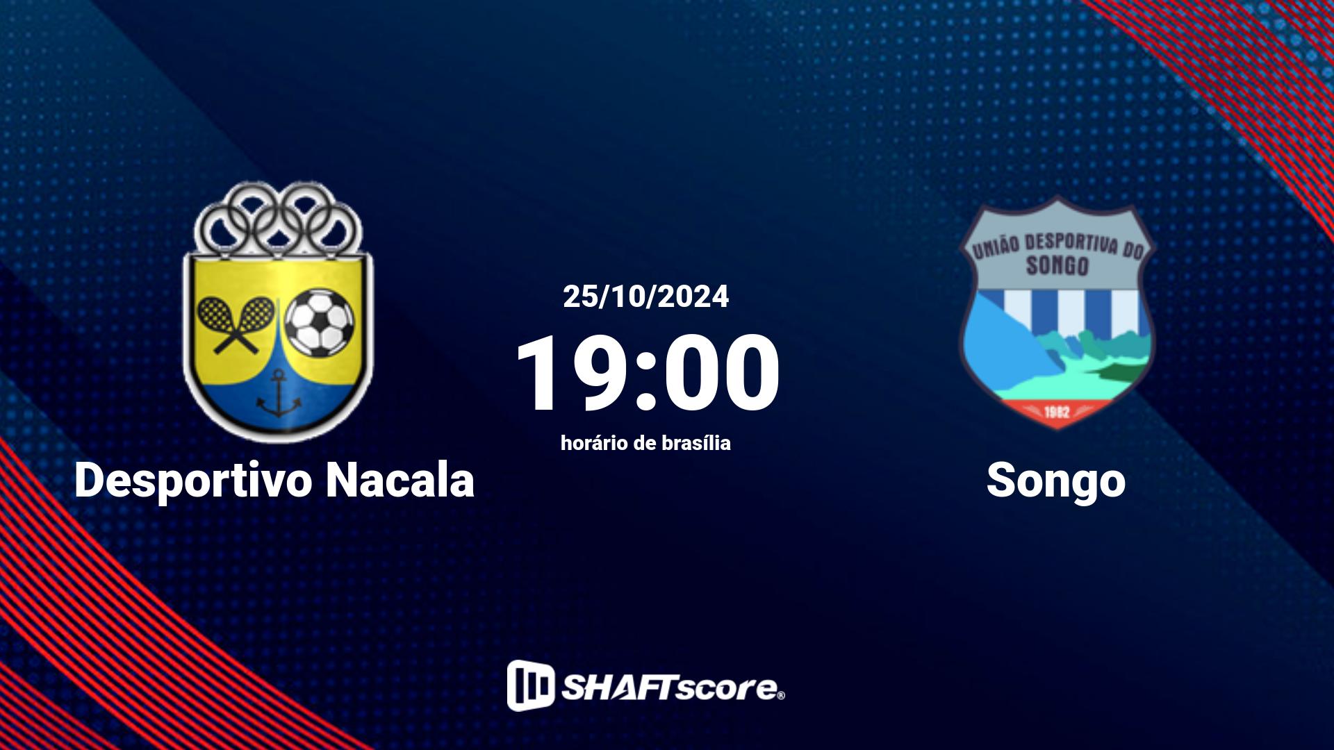 Estatísticas do jogo Desportivo Nacala vs Songo 25.10 19:00