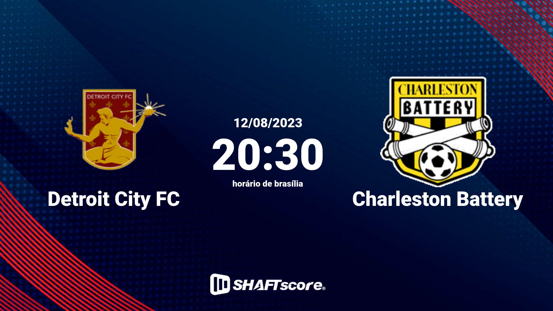 Estatísticas do jogo Detroit City FC vs Charleston Battery 12.08 20:30