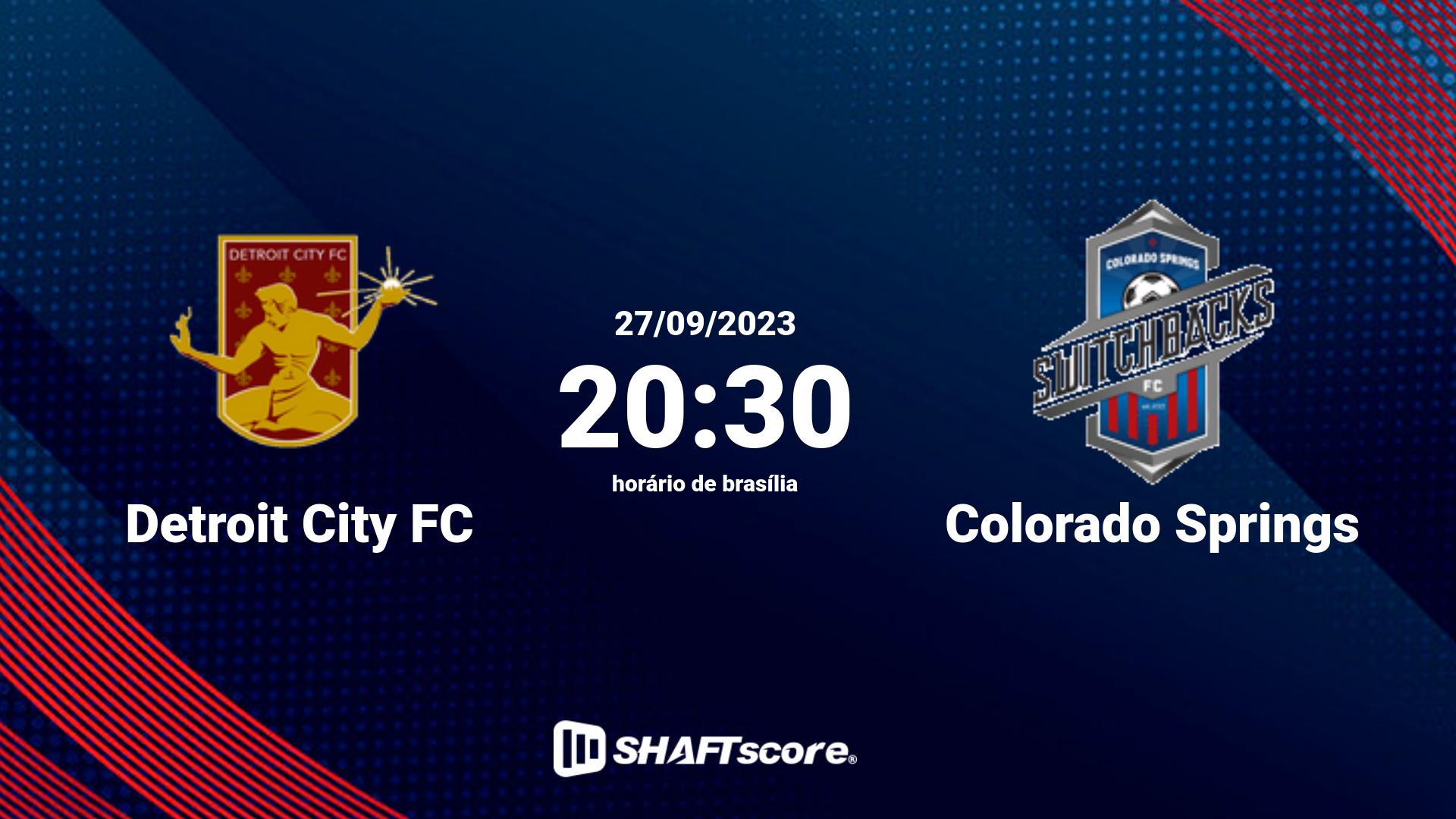 Estatísticas do jogo Detroit City FC vs Colorado Springs 27.09 20:30