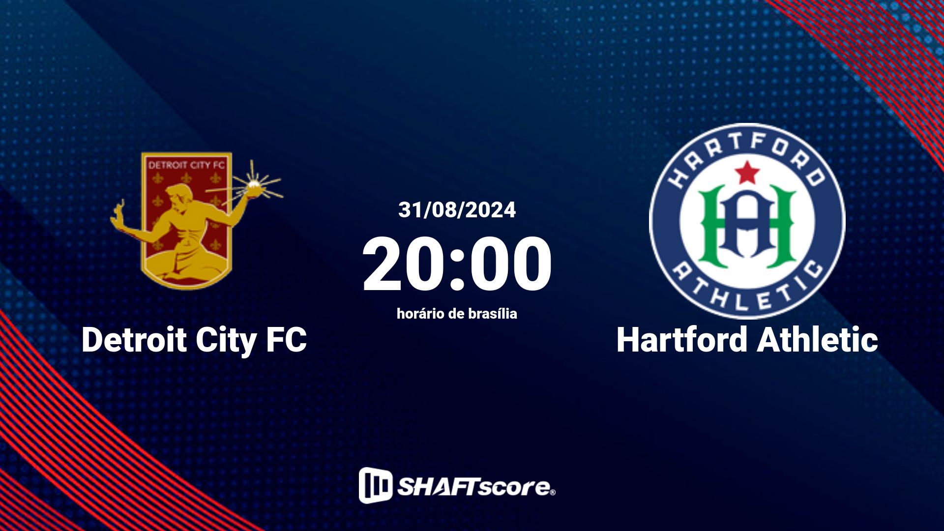 Estatísticas do jogo Detroit City FC vs Hartford Athletic 31.08 20:00