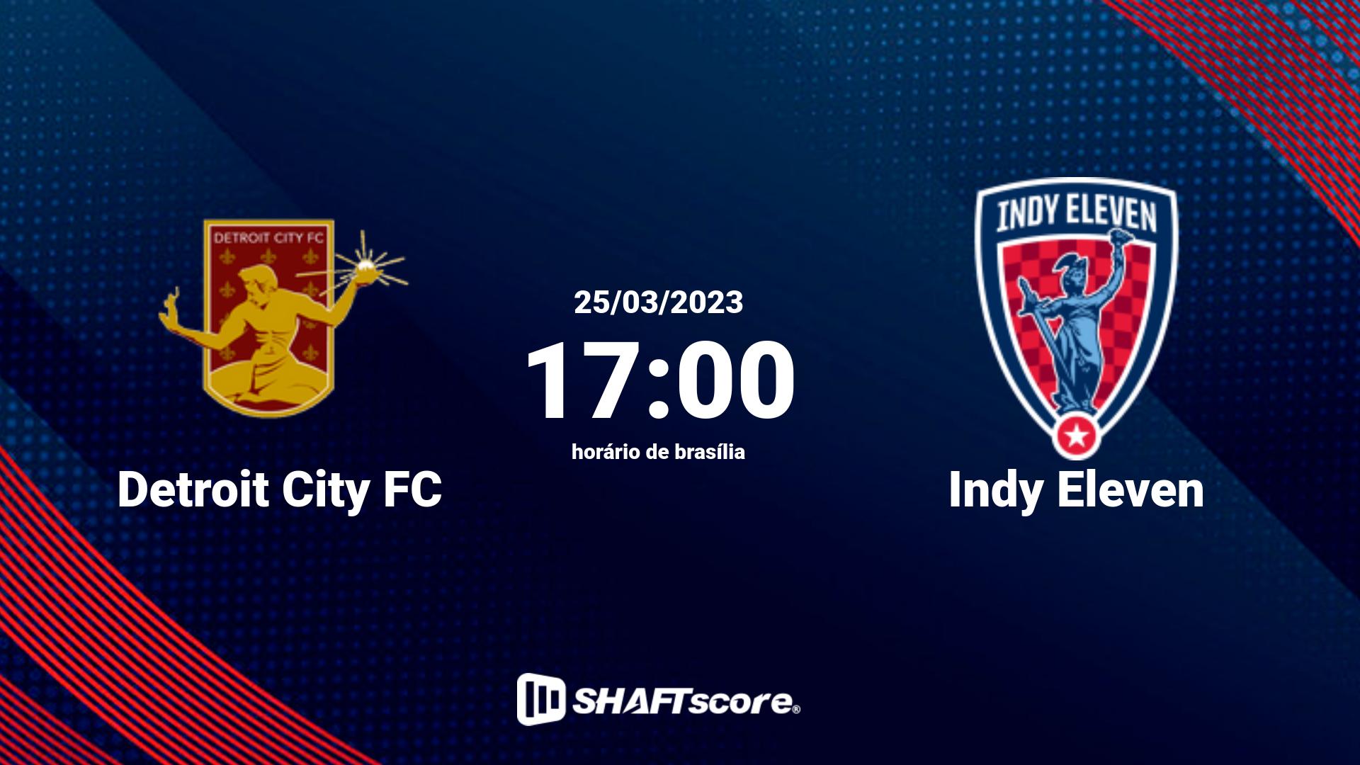 Estatísticas do jogo Detroit City FC vs Indy Eleven 25.03 17:00