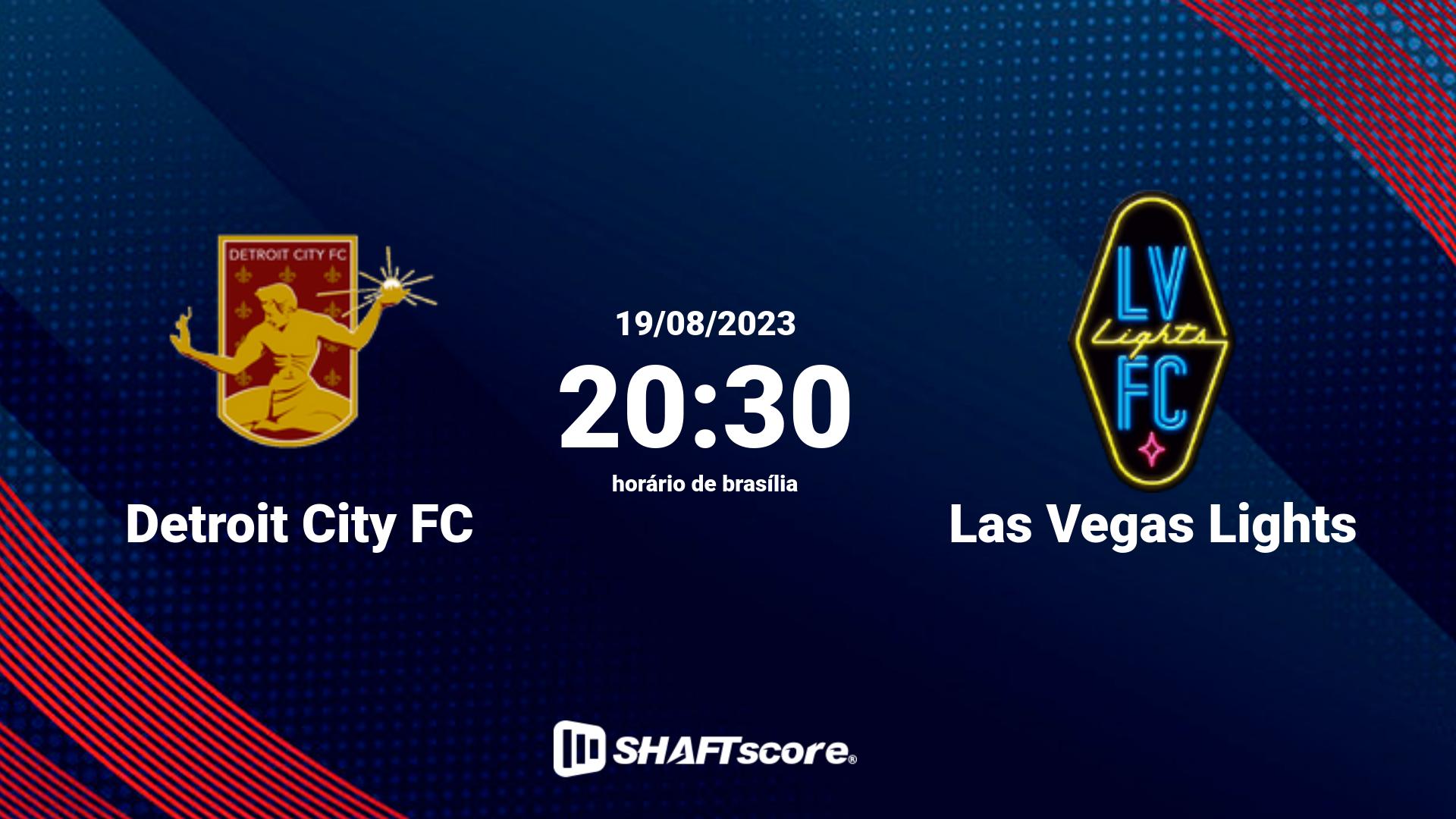 Estatísticas do jogo Detroit City FC vs Las Vegas Lights 19.08 20:30