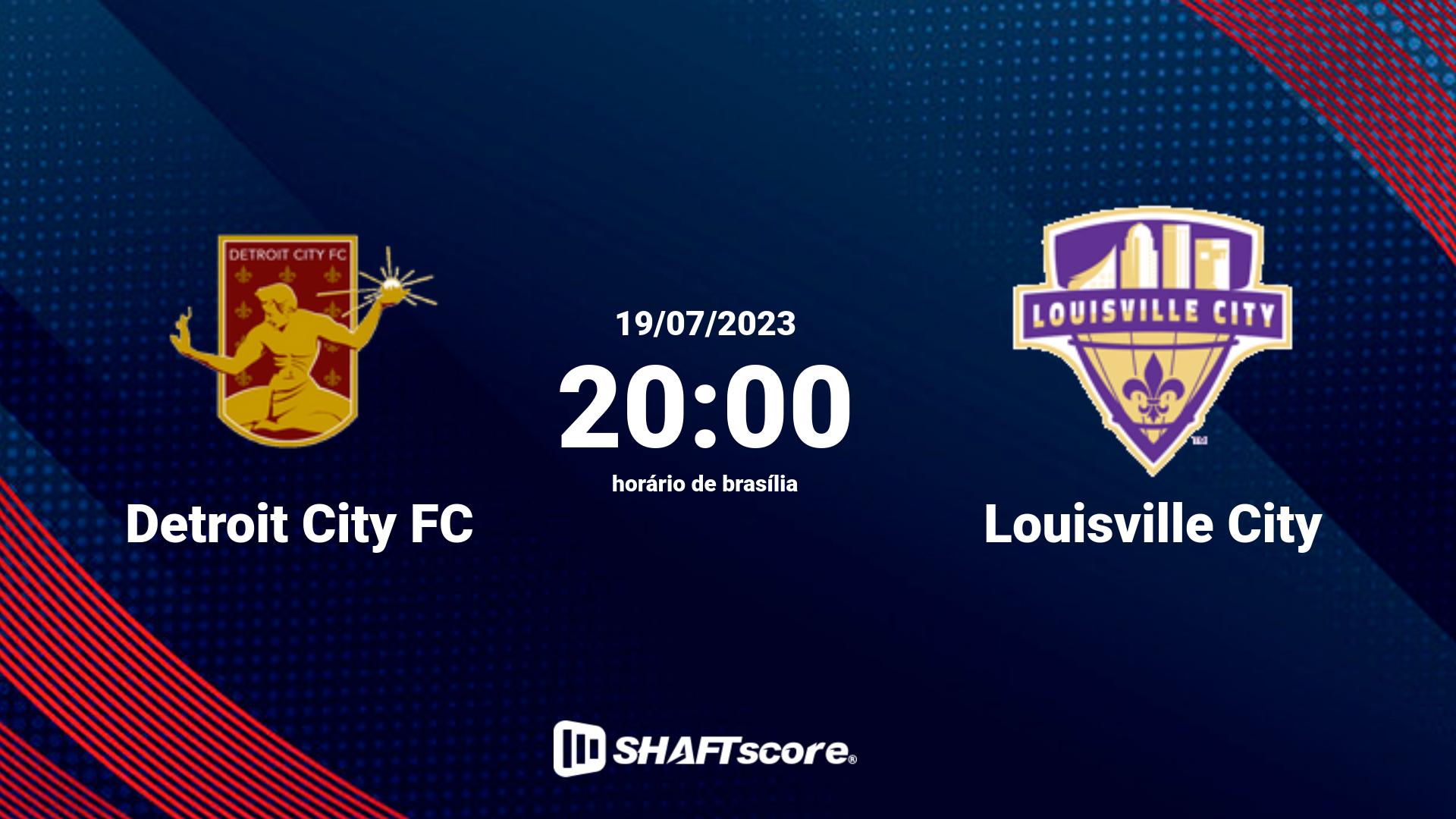 Estatísticas do jogo Detroit City FC vs Louisville City 19.07 20:00