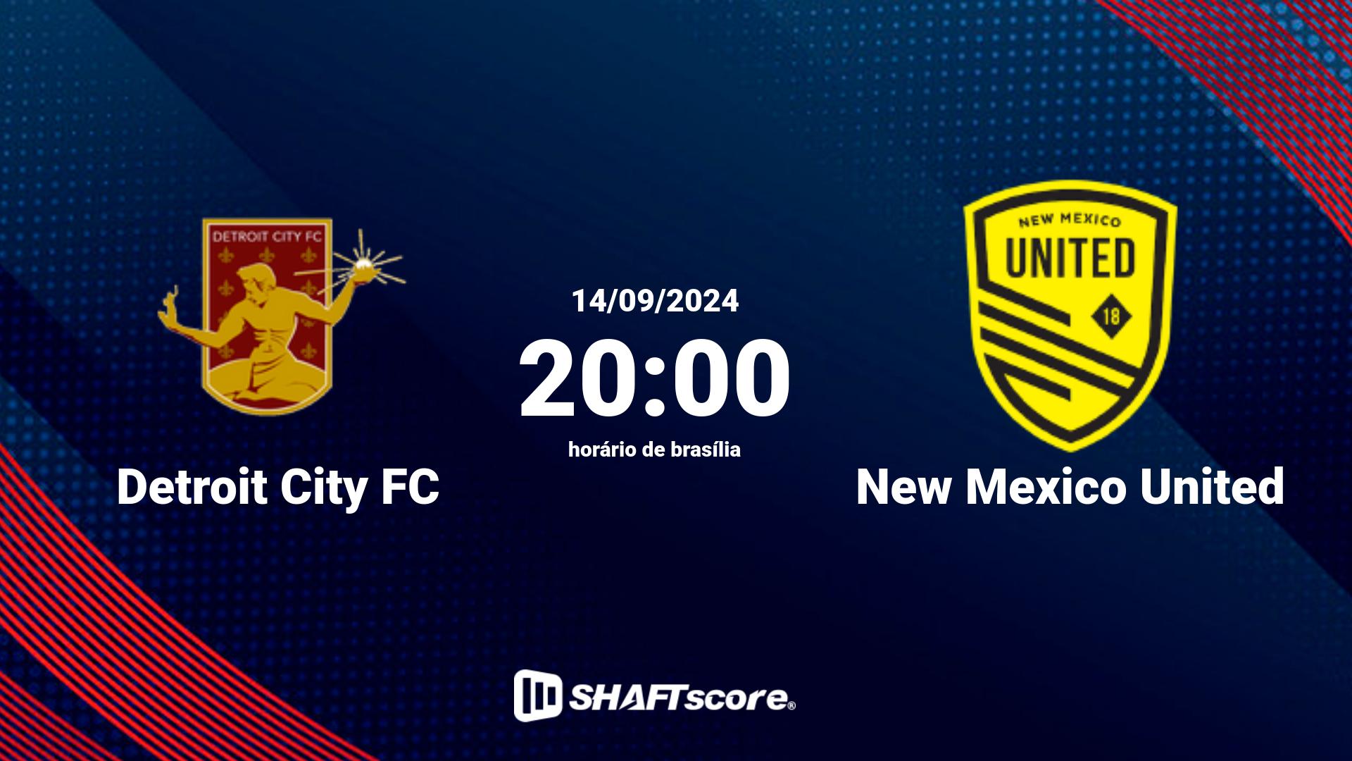 Estatísticas do jogo Detroit City FC vs New Mexico United 14.09 20:00