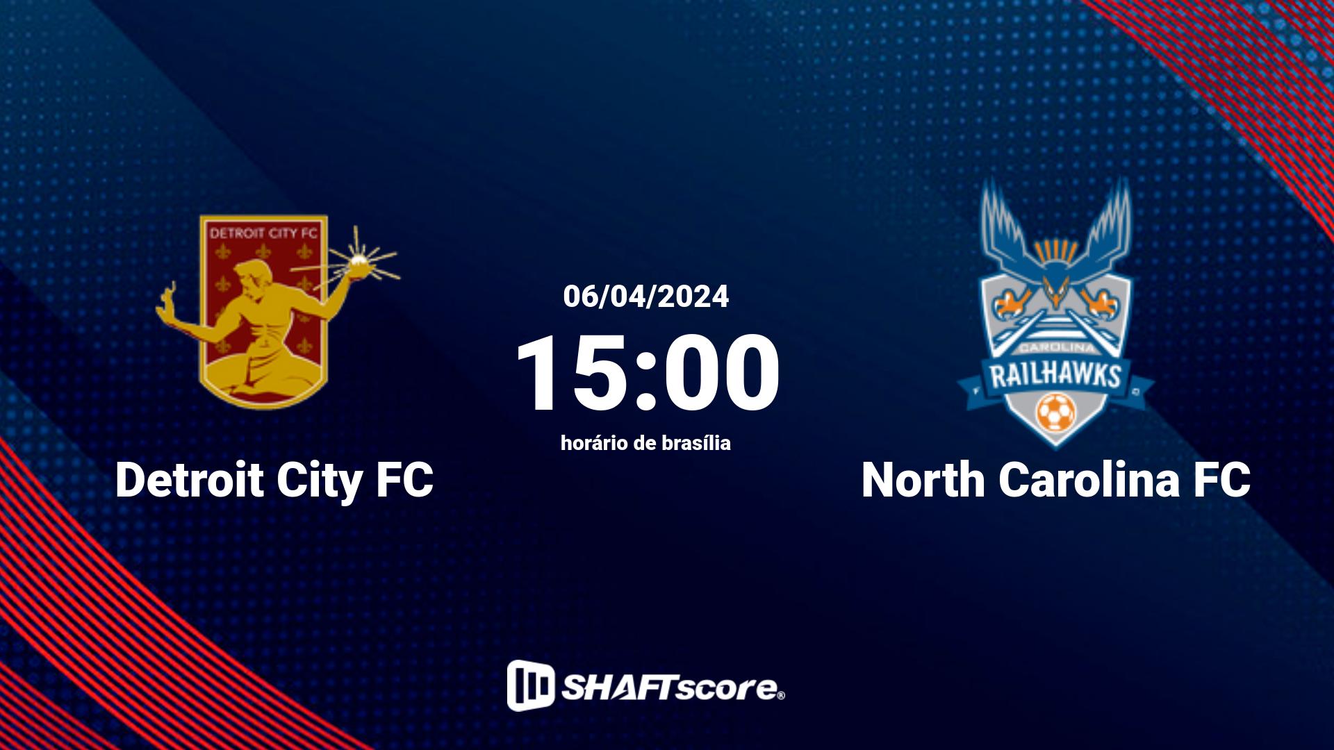 Estatísticas do jogo Detroit City FC vs North Carolina FC 06.04 15:00