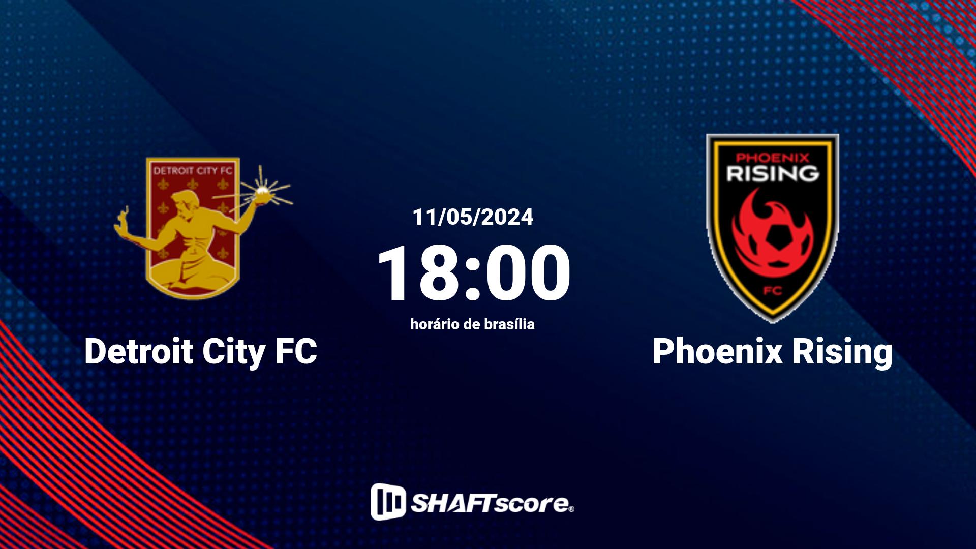 Estatísticas do jogo Detroit City FC vs Phoenix Rising 11.05 18:00