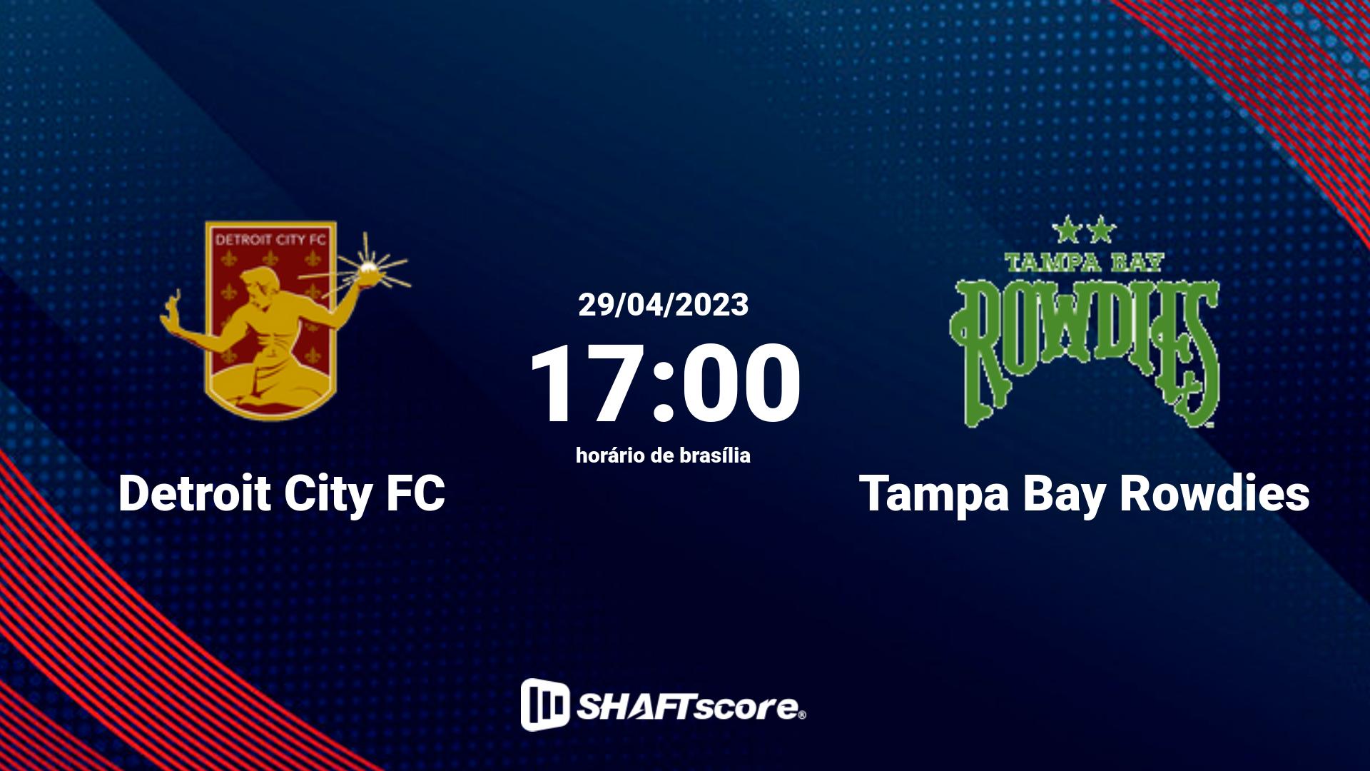 Estatísticas do jogo Detroit City FC vs Tampa Bay Rowdies 29.04 17:00