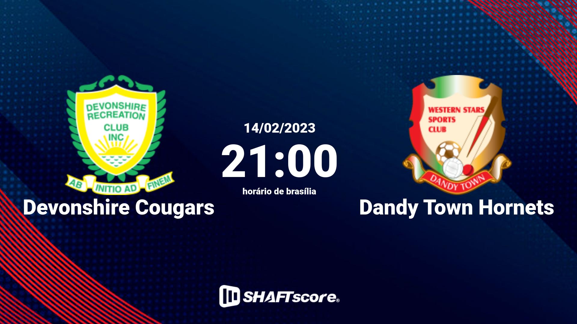 Estatísticas do jogo Devonshire Cougars vs Dandy Town Hornets 14.02 21:00