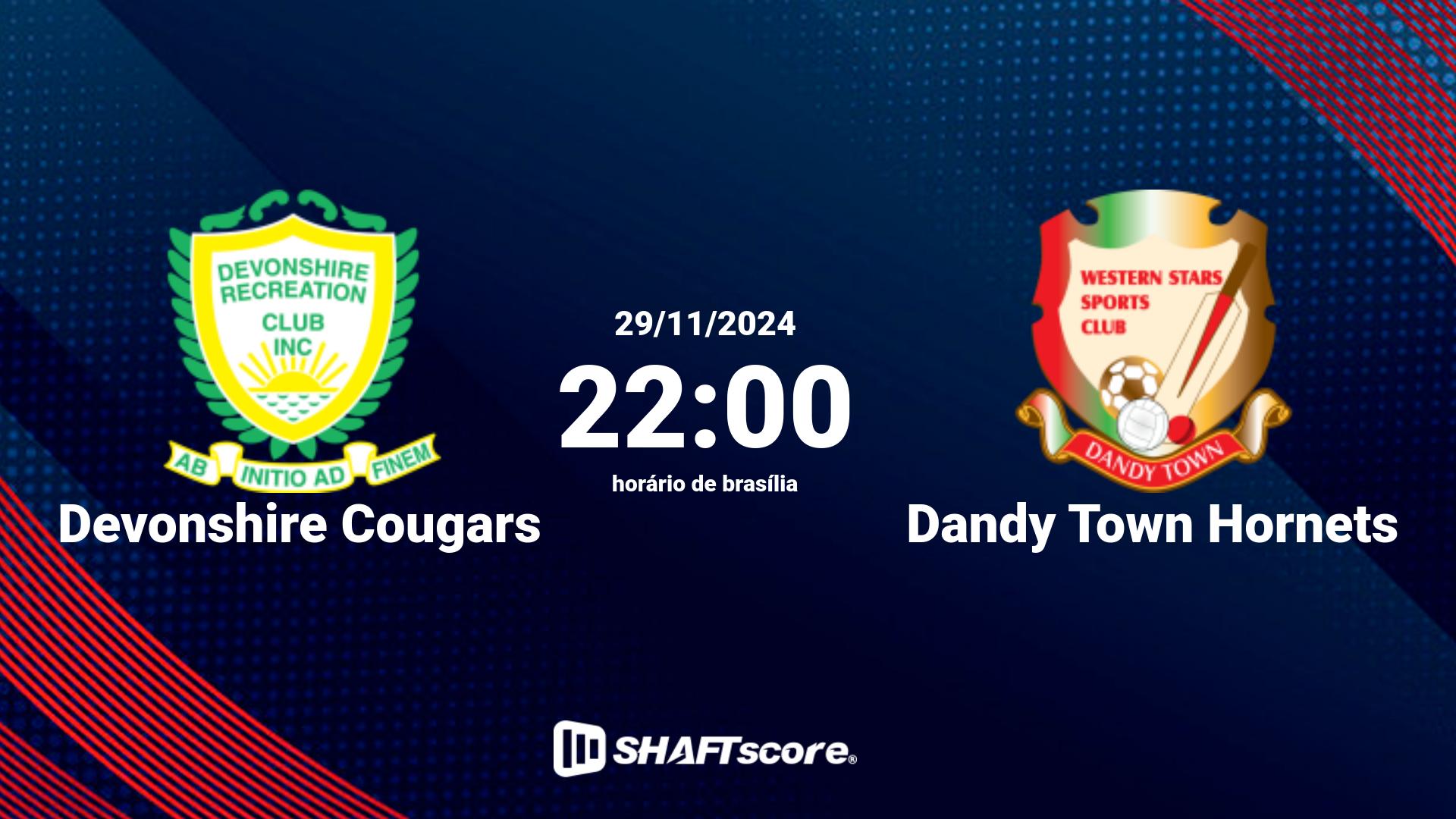 Estatísticas do jogo Devonshire Cougars vs Dandy Town Hornets 29.11 22:00