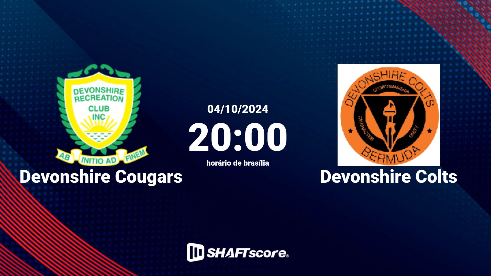 Estatísticas do jogo Devonshire Cougars vs Devonshire Colts 04.10 20:00