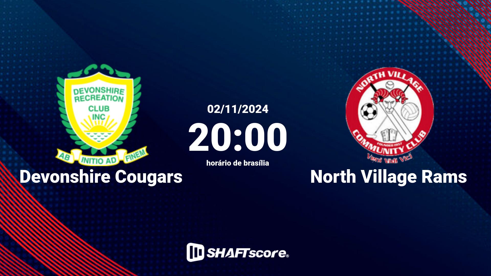 Estatísticas do jogo Devonshire Cougars vs North Village Rams 02.11 20:00