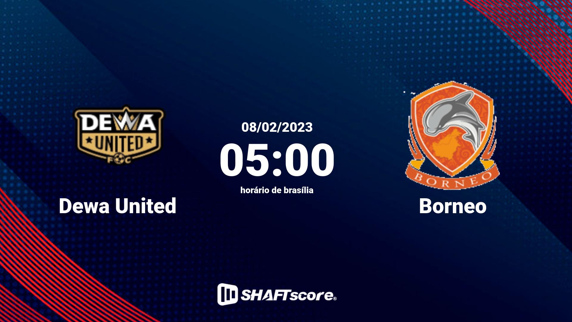 Estatísticas do jogo Dewa United vs Borneo 08.02 05:00