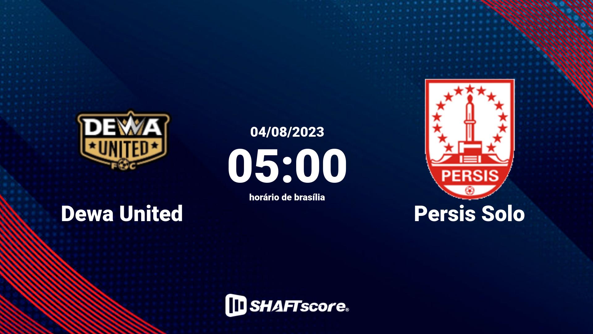 Estatísticas do jogo Dewa United vs Persis Solo 04.08 05:00