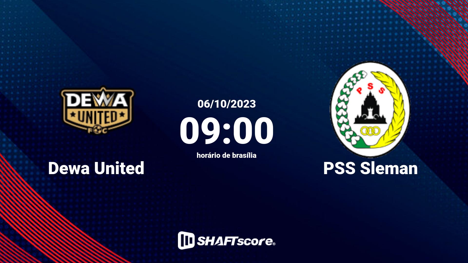 Estatísticas do jogo Dewa United vs PSS Sleman 06.10 09:00