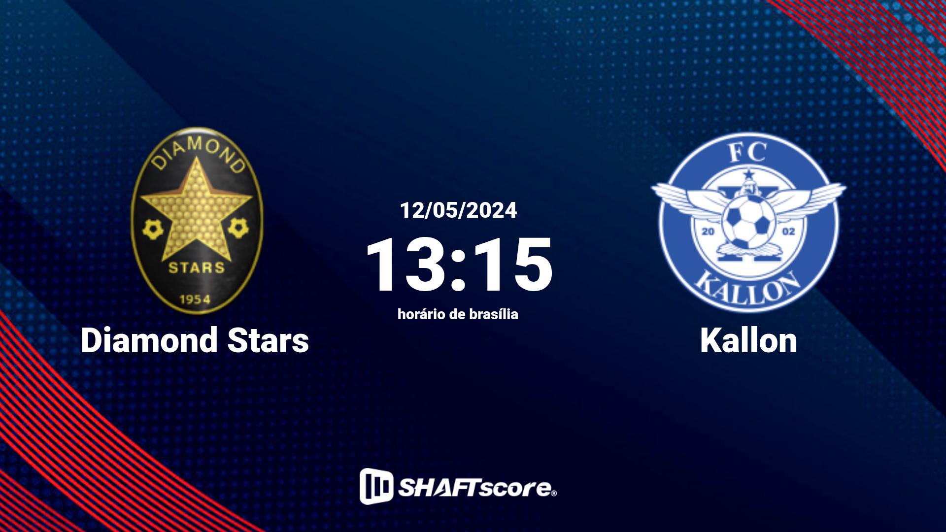 Estatísticas do jogo Diamond Stars vs Kallon 12.05 13:15