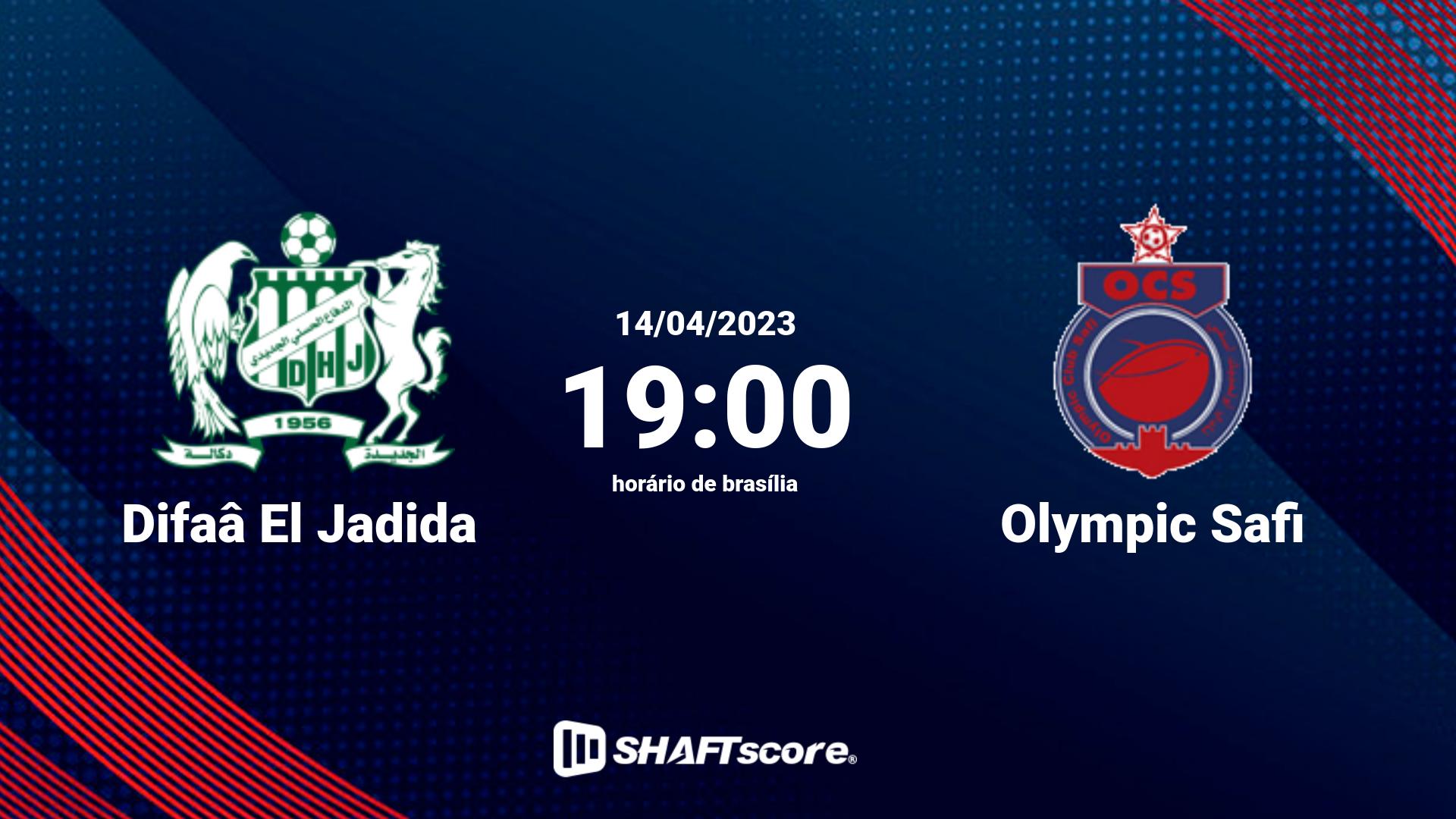 Estatísticas do jogo Difaâ El Jadida vs Olympic Safi 14.04 19:00