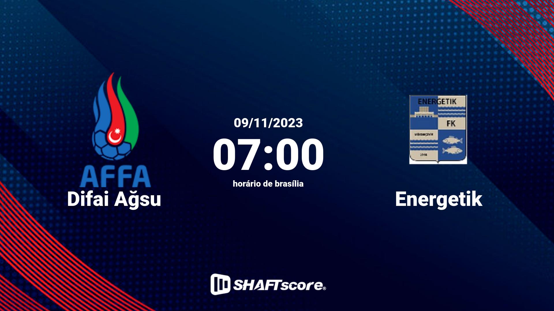 Estatísticas do jogo Difai Ağsu vs Energetik 09.11 07:00