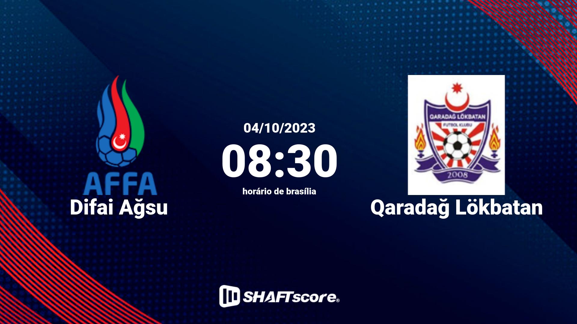 Estatísticas do jogo Difai Ağsu vs Qaradağ Lökbatan 04.10 08:30