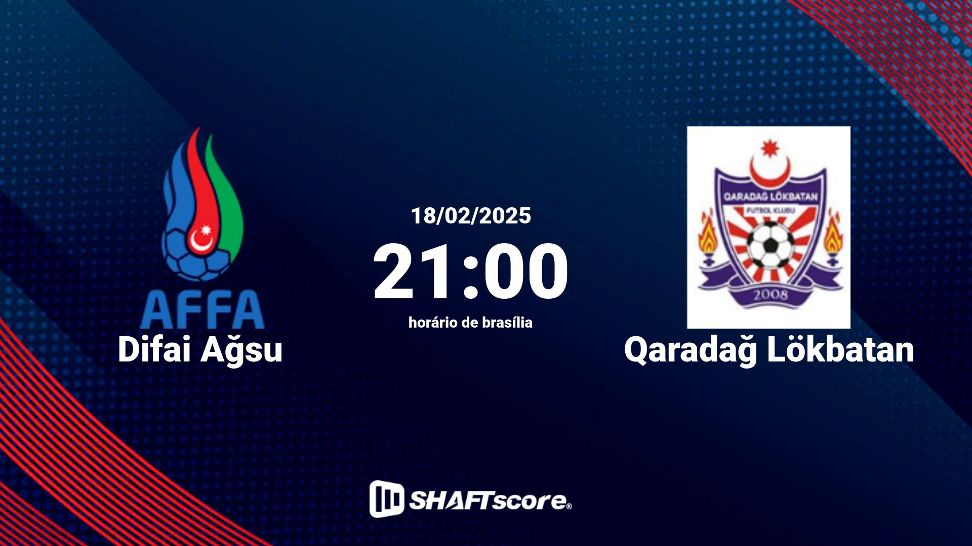 Estatísticas do jogo Difai Ağsu vs Qaradağ Lökbatan 18.02 21:00