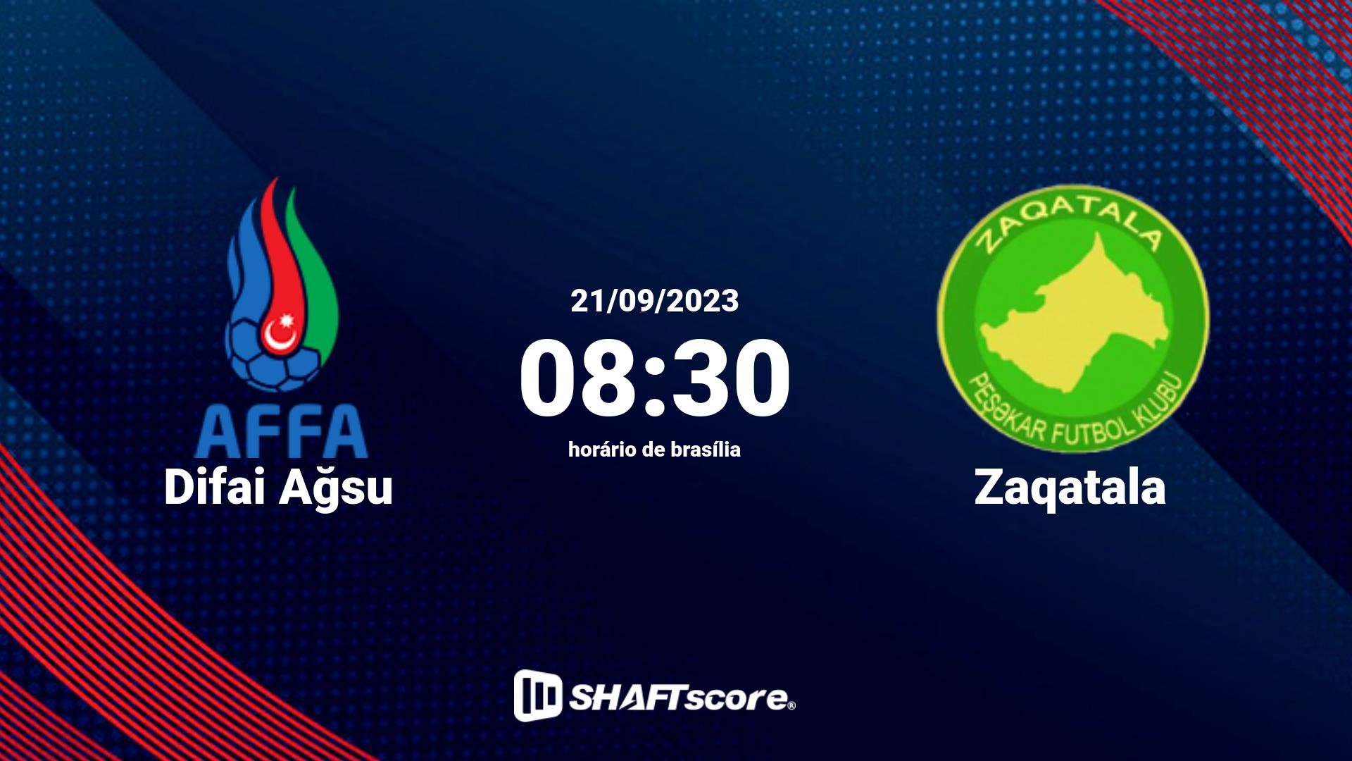 Estatísticas do jogo Difai Ağsu vs Zaqatala 21.09 08:30