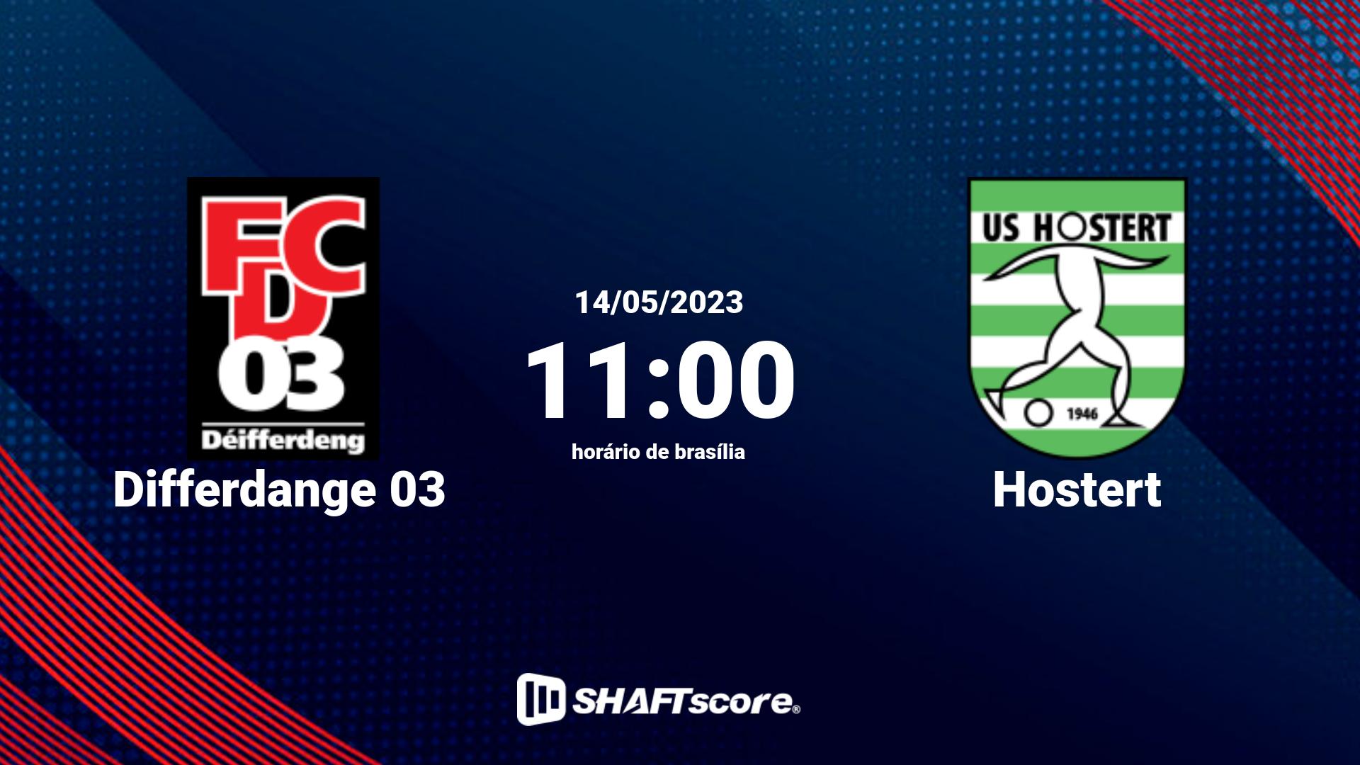 Estatísticas do jogo Differdange 03 vs Hostert 14.05 11:00