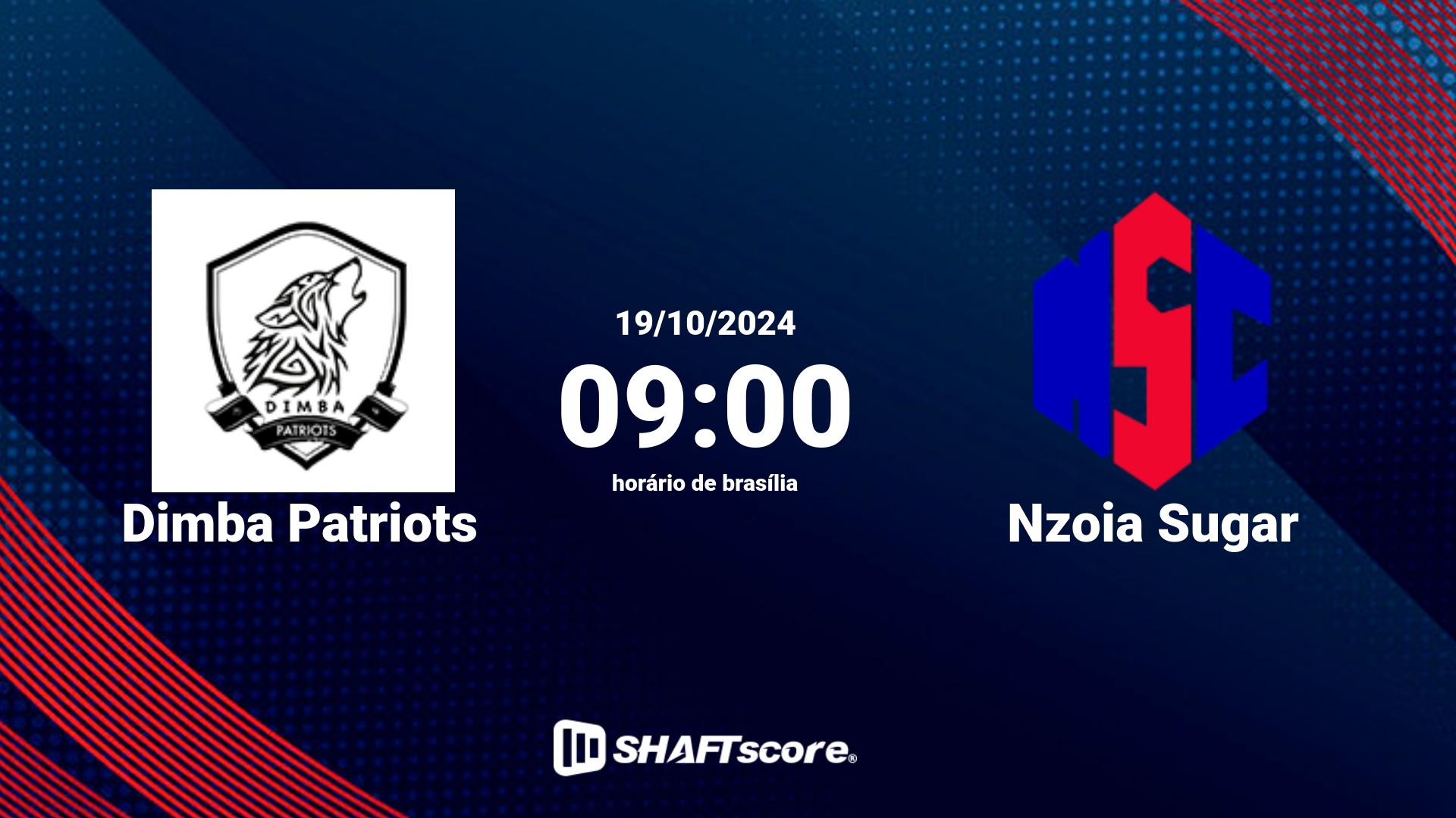 Estatísticas do jogo Dimba Patriots vs Nzoia Sugar 19.10 09:00