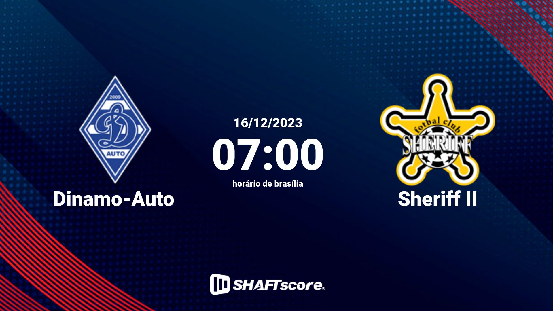 Estatísticas do jogo Dinamo-Auto vs Sheriff II 16.12 07:00